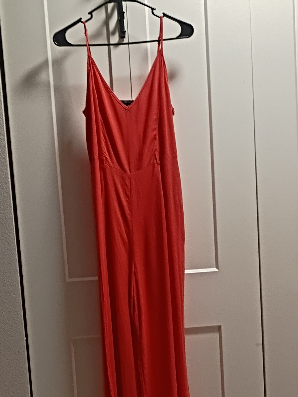 Women's Red Spaghetti-Strap Jumpsuit